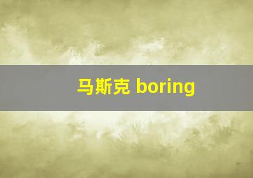 马斯克 boring